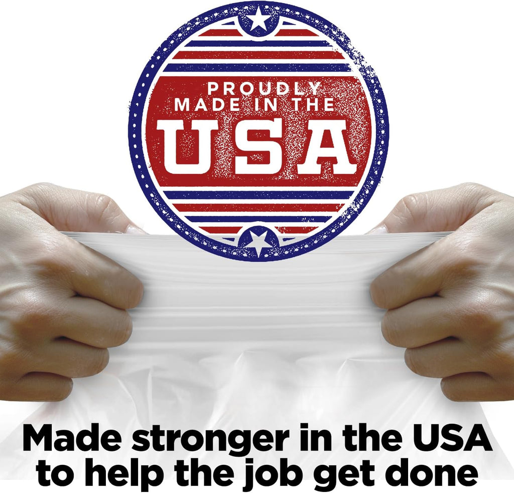 ToughBag 30-33 Gallon Clear Trash Bags (100 Count) Recycling Bag, Garbage Can Liners – Clear Trash Bags 30+ Gallon - Made In USA