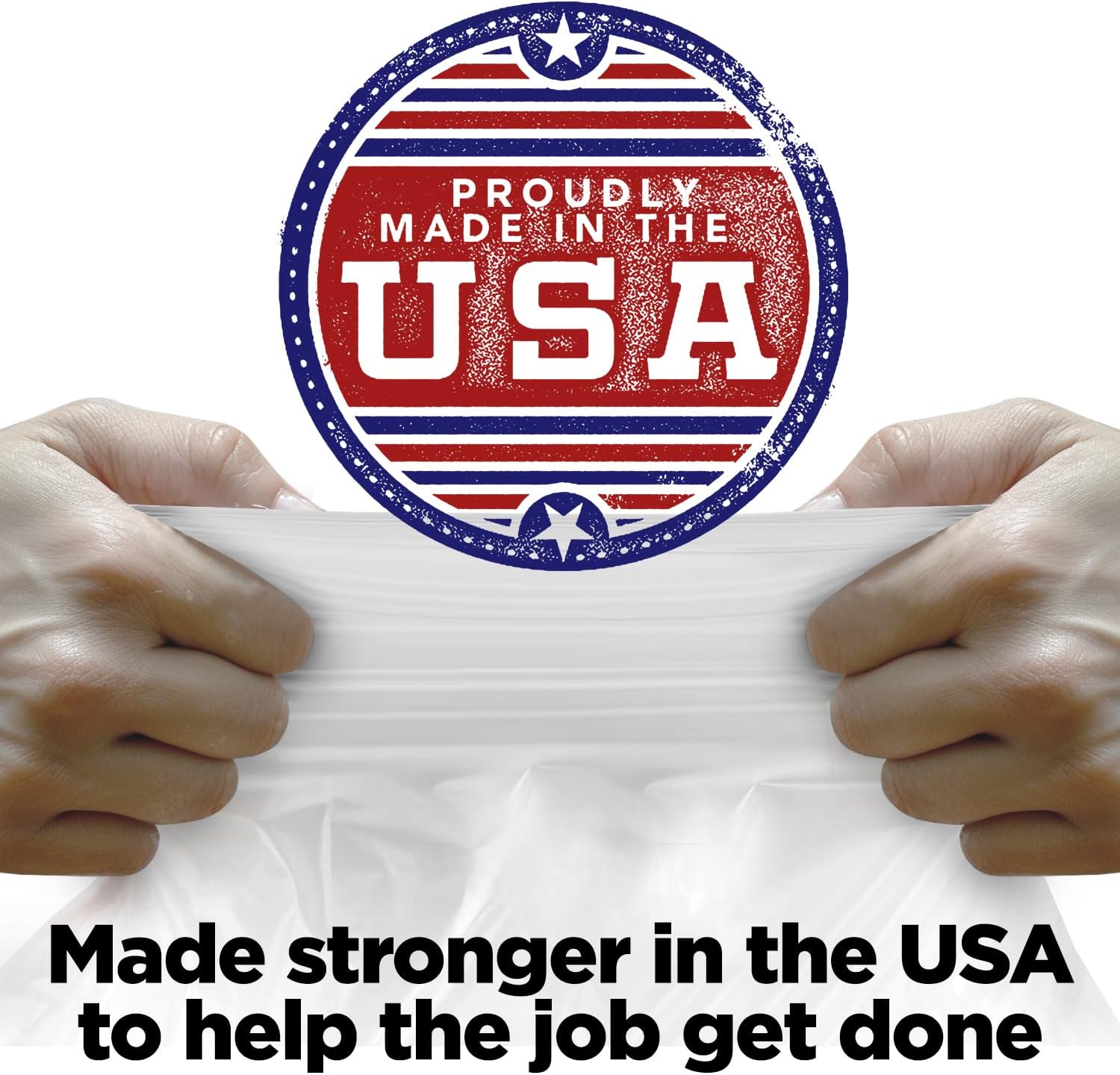 ToughBag 30-33 Gallon Clear Trash Bags (100 Count) Recycling Bag, Garbage Can Liners – Clear Trash Bags 30+ Gallon - Made In USA