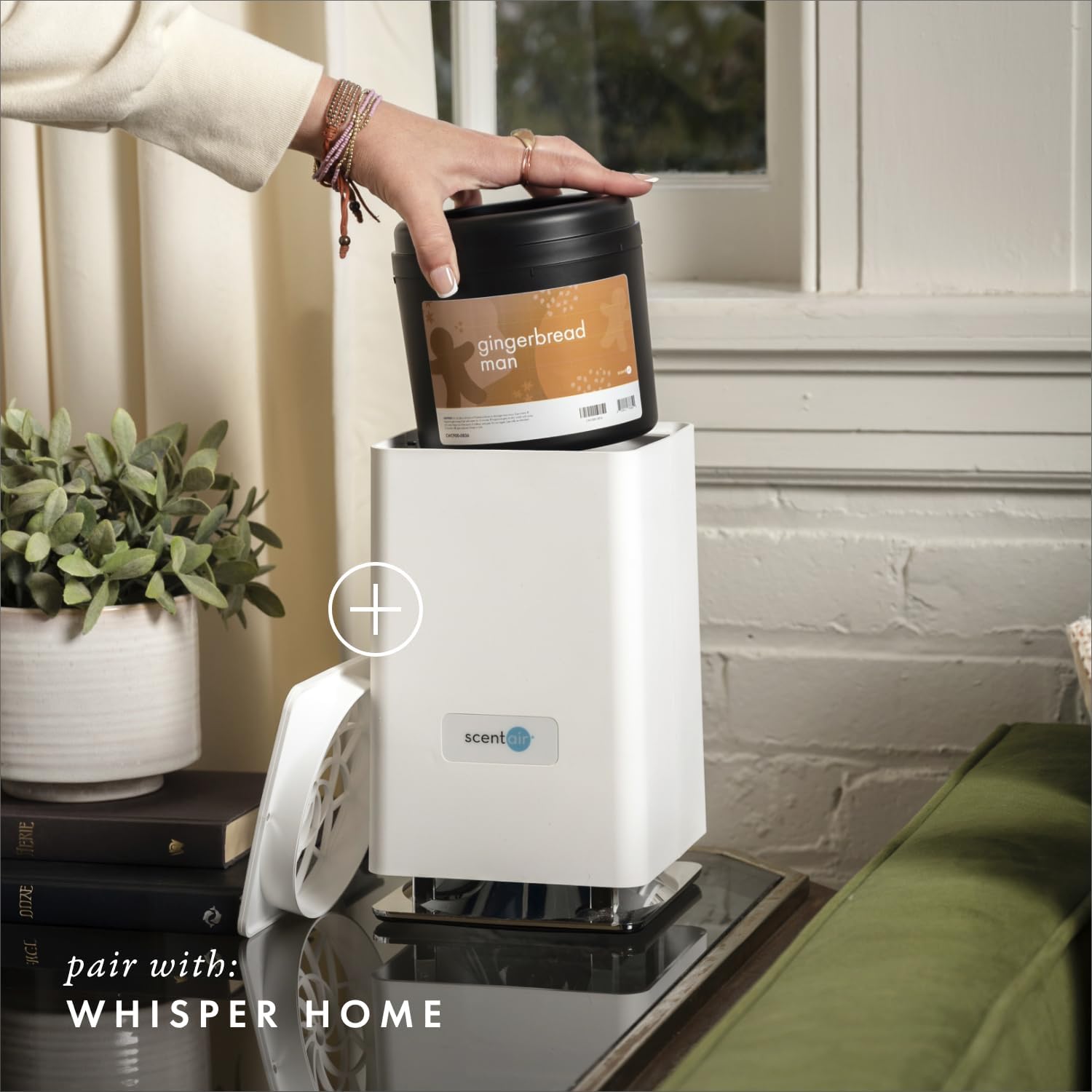 ScentAir Whisper Home Monthly Plug-in Refill, Fragrance Cartridge for Home and Office, Amazon Exclusive, Gingerbread Man