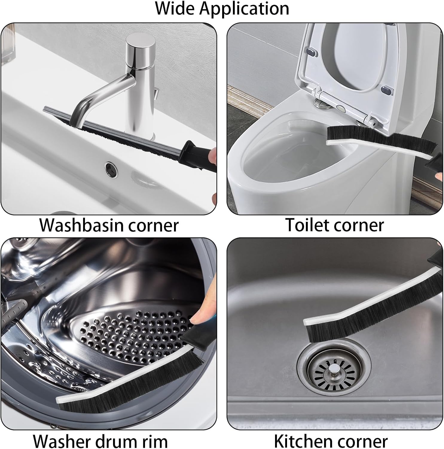 6Pcs Hard Bristle Crevice Cleaning Brush, Grout Cleaner Brush, Multifunctional Gap Cleaning Tool for Household Use, Bathroom, Kitchen, Window,Toilet