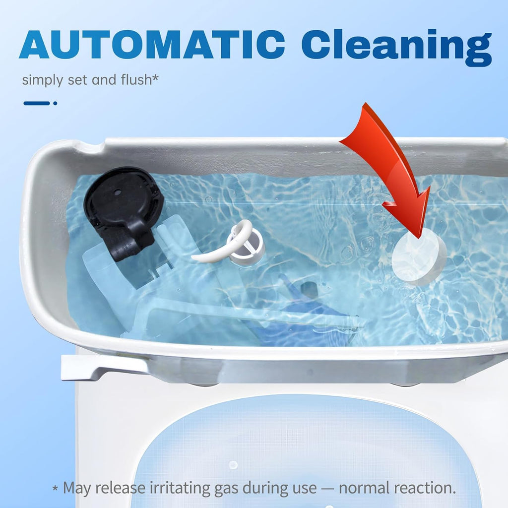 Vacplus Toilet Bowl Cleaner Tablets 30 PACK, Automatic Toilet Bowl Cleaners with Bleach for Deodorizing and Descaling, Bathroom Cleaner Against Tough Stains