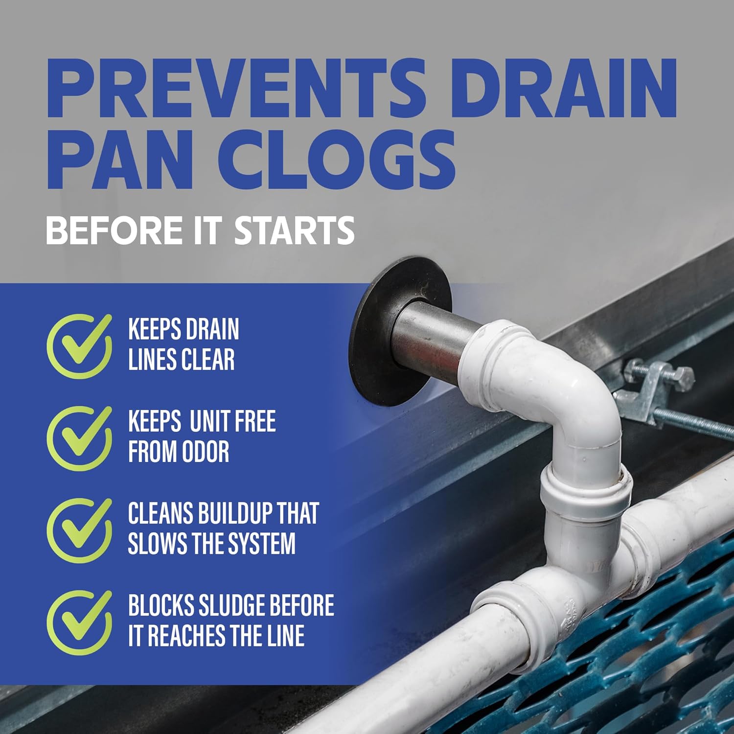 200 Tablets AC Drain Line Cleaner- No-Residue, Water-Soluble, Fast-Acting Pan Treatment for HVAC, Window Units, Mini-Splits, Dehumidifiers and Refrigerators System Maintenance