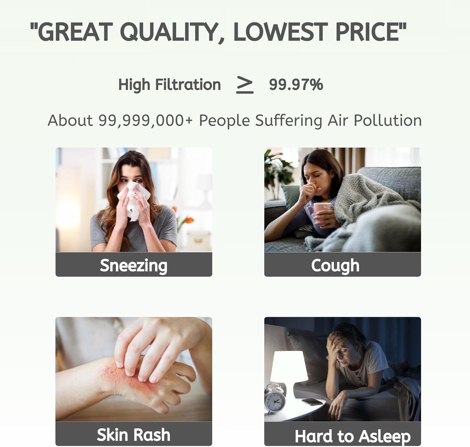 Nispira True HEPA Filter (Small) with 4 Pre-Carbon Filters Compatible with Whirlpool Whispure Air Purifier Models AP150, AP250, AP25030K, APR25530L, APR25130L; Compared to Part # 1183051 1183051K