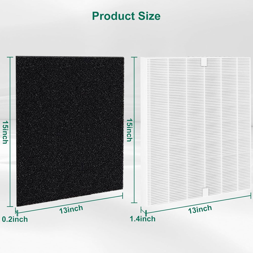 AP-1512HH Replacement Filter Compatible with Coway Airmega AP-1512HH and Airmega 200M air Puri-Fier, AP-1512HH-FP, AP-1518R, AP-1519P, 4 Filter, 4 Carbon Filters, Compared to Part #3304899
