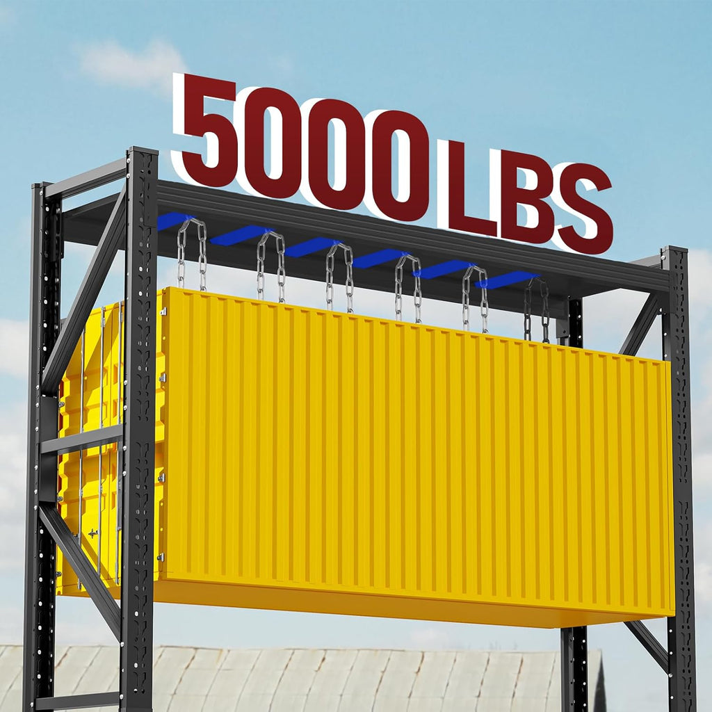 60" W Storage Shelves Heavy Duty, 4 Tier Metal Garage Shelving Units, 5000LBS Heavy Duty Adjustable Shelf, Garage Storage Rack, Industrial Shelving for Shop, Warehouse,60" W x 20" D x 79" H