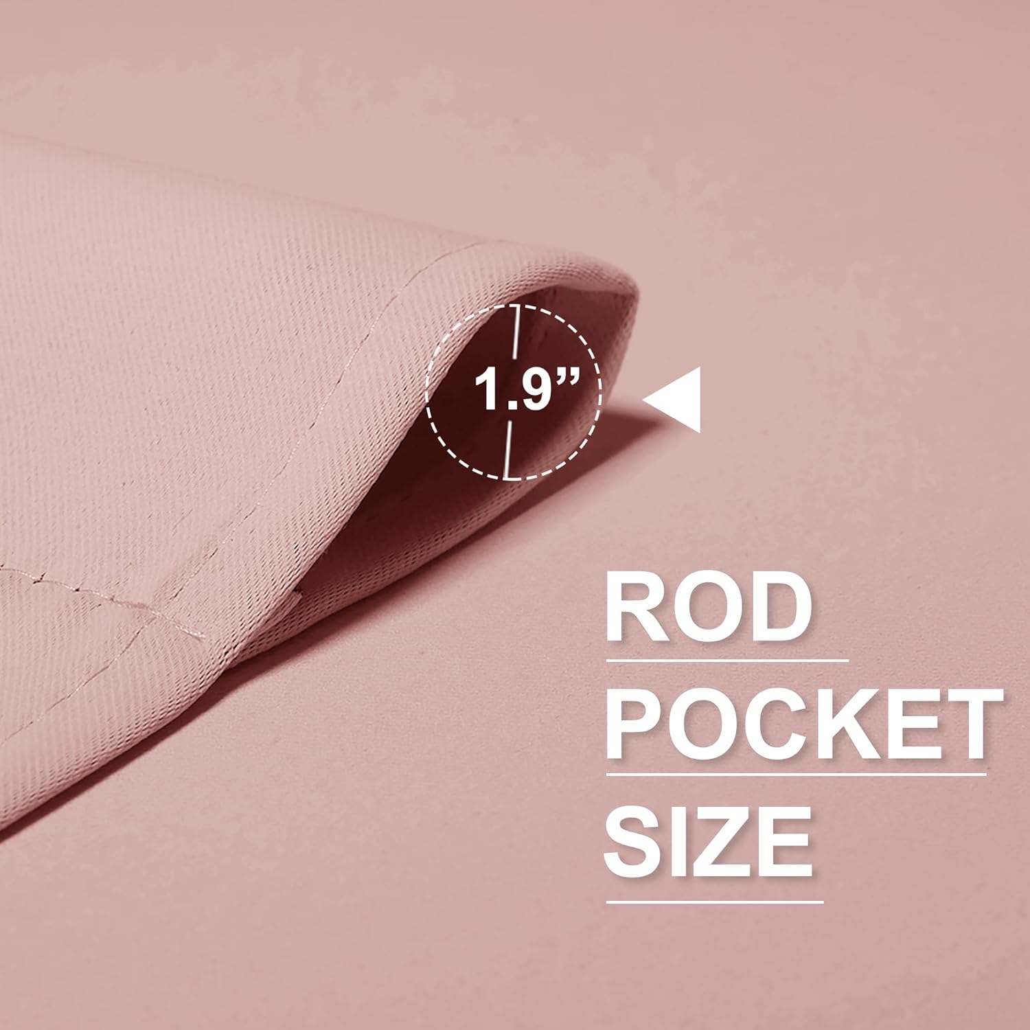 RYB HOME Peach Blush Rod Pocket Blackout Curtains for Bedroom Living Room Dining Baby Nursery Morden Decor Thermal Insulated Room Darkening Curtains,W 42 x L 54 inch,2 Panels