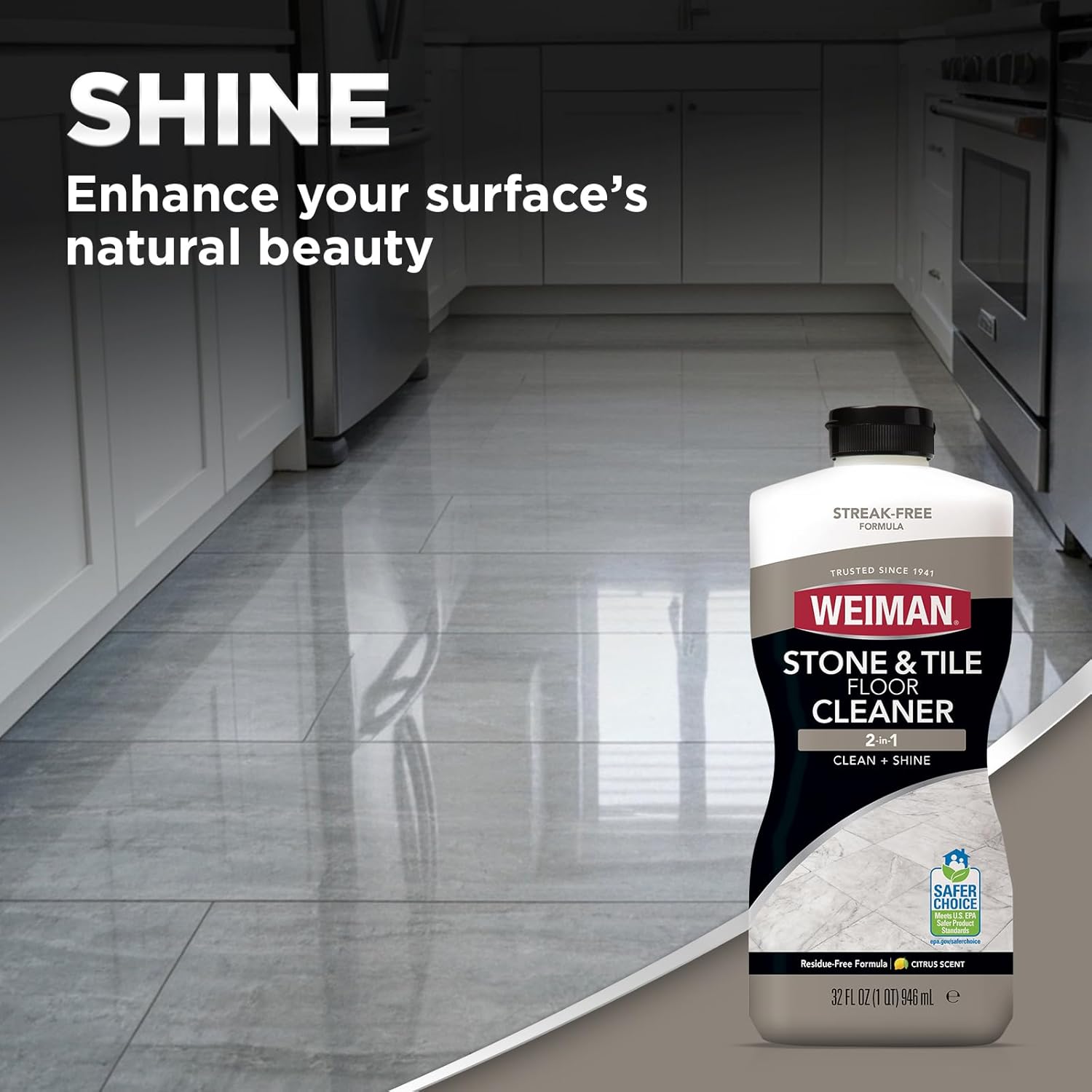 Weiman Stone Tile and Laminate Cleaner - 32 Ounce 2 Pack