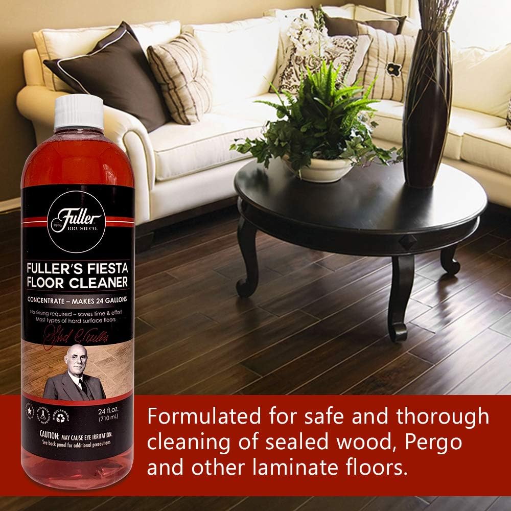 Fuller Brush Fiesta Floor Cleaner Liquid Concentrate - Multi-Surface & Industrial Cleaning For Hardwood, Laminate, Linoleum, Tile & Ceramic Floors, 24 Fl. Oz. Bottle
