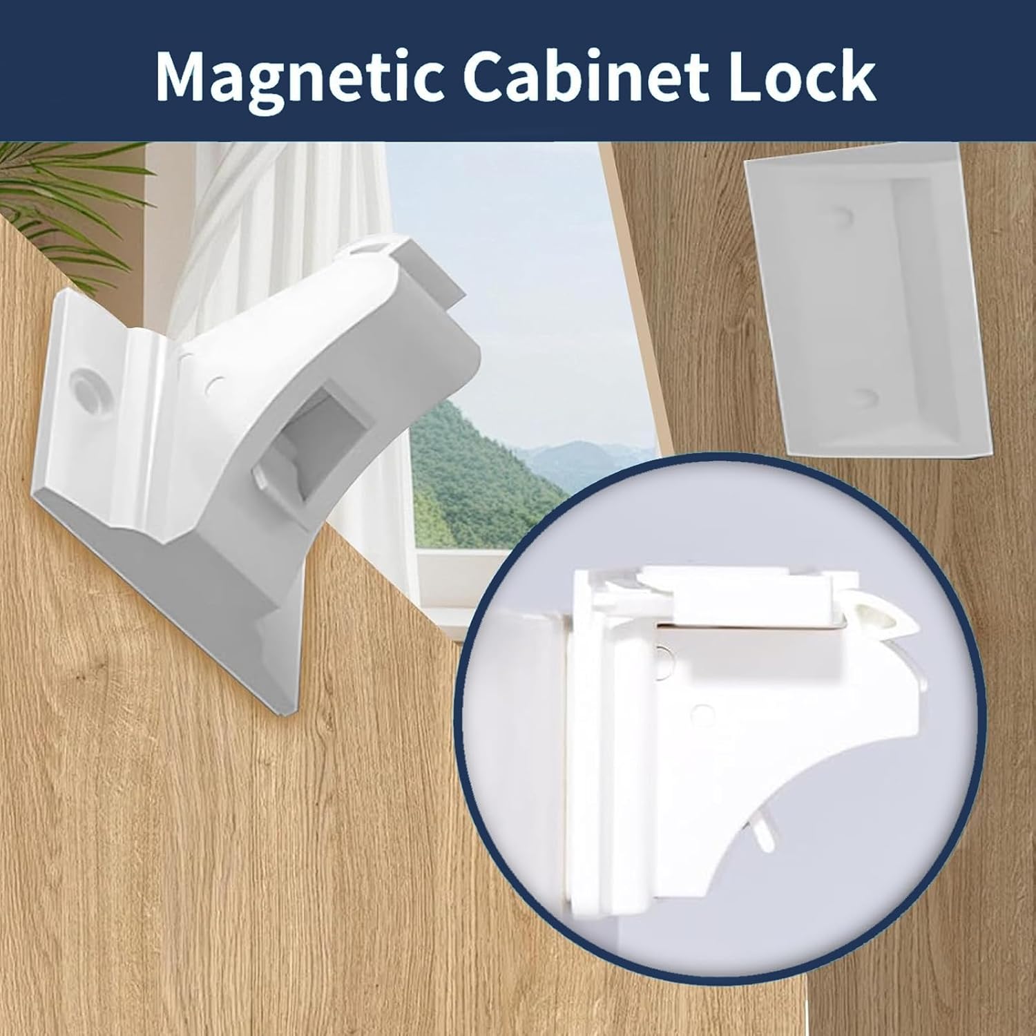 12 Pack Magnetic Cabinet Locks Baby Proofing, Child Proof Cabinet Locks, Child Safety Cupboard Drawers Latches - Adhesive Easy Installation