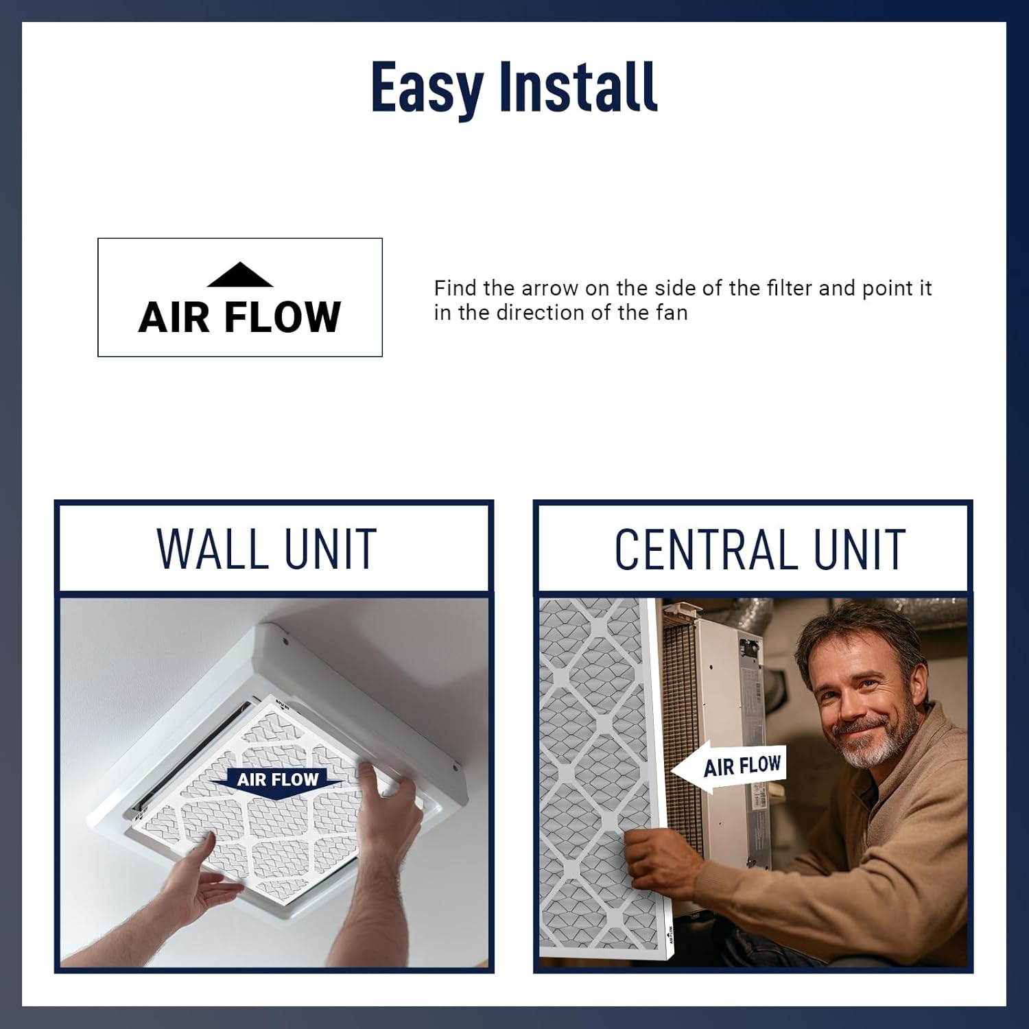 14x18x1 MERV 8 Air Filters 6-Pack – 13.7" x 17.7" x 0.75" – HVAC, AC & Furnace Compatible – Electrostatic Filtration for Home & Commercial Air Systems