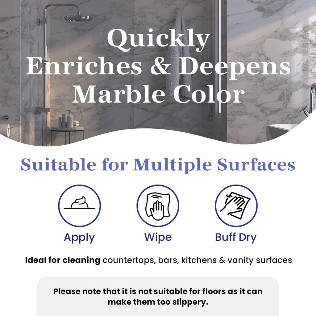 Marblelife Marble Gloss Conditioner, Used For Heavy Duty Countertop, Table, Bar, and Vanity Surfaces, Easy To Use Marble Conditioner Helps Rejuvenate and Revive Surfaces, 16oz