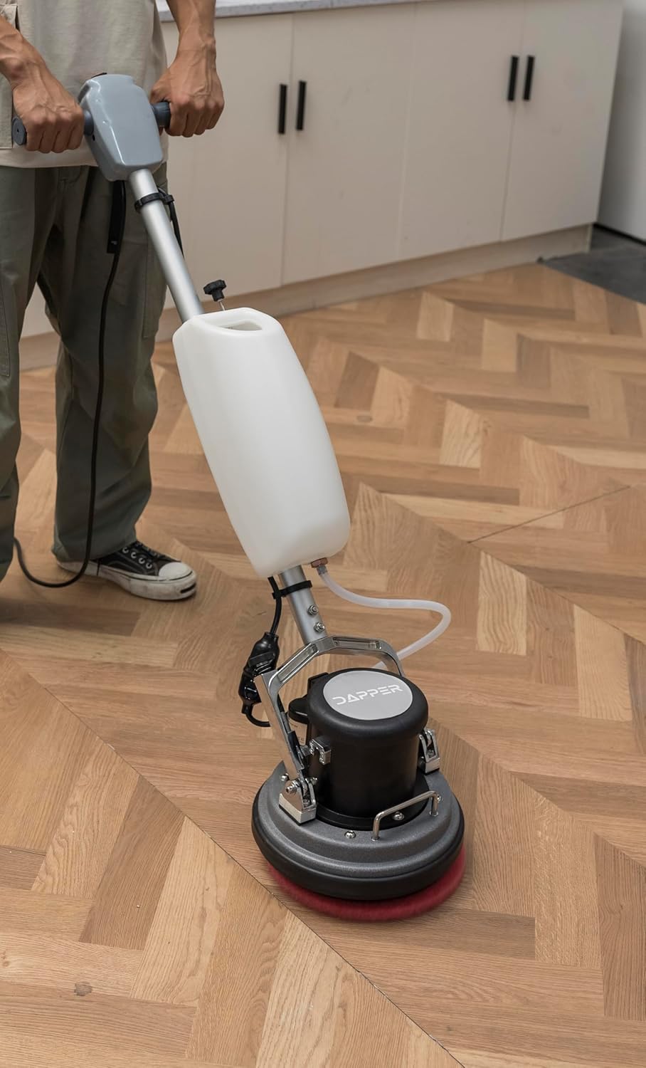 10" Heavy-duty Multi-Functional Floor Buffer Polisher Machine - Clean, Buff, Scrubb and Polish with Ease! Ideal for Carpets Too! Includes Optional Solution Tank, 2 Brushes and 3 Scouring Pads