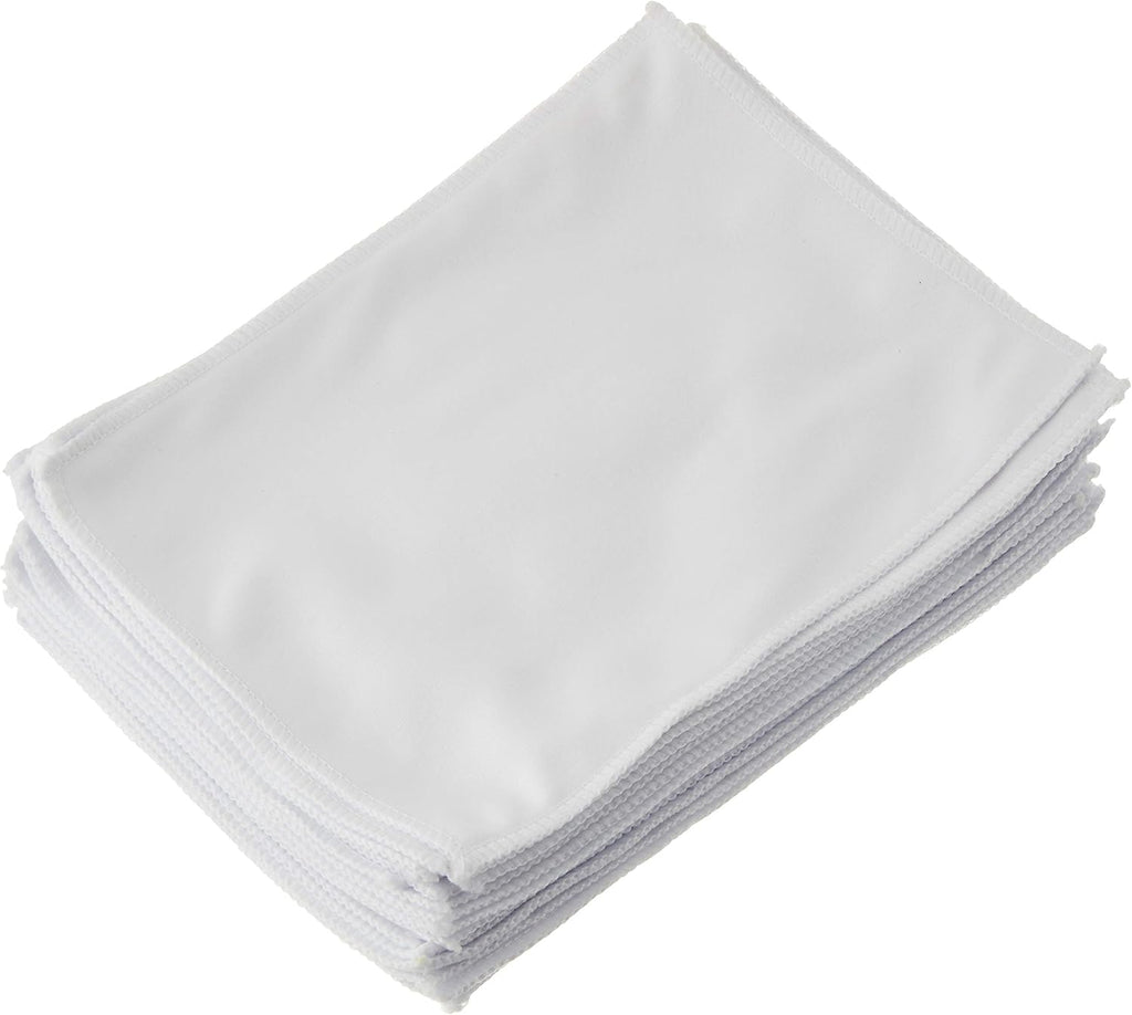 20 Bulk 7" x 5" Blank Tech Cleaning Micro-Fiber Cloths - Ready for Heat Press or Sublimation on One Side (Grey Plush on Back)