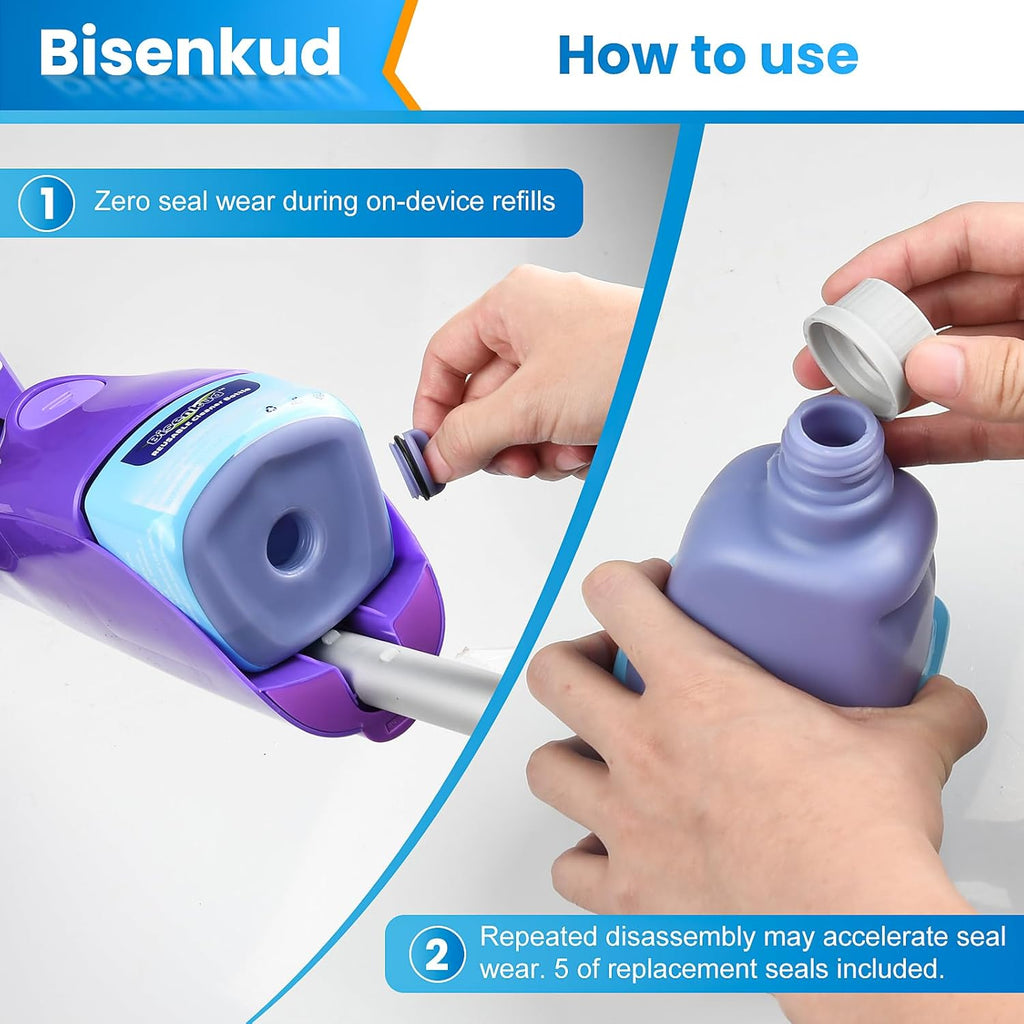 Refillable Bottle for Swiffer Wet Jet Mop - 500ml /17 FL OZ - Leak-Proof HDPE Solution Bottle, Empty，Not for Power mop