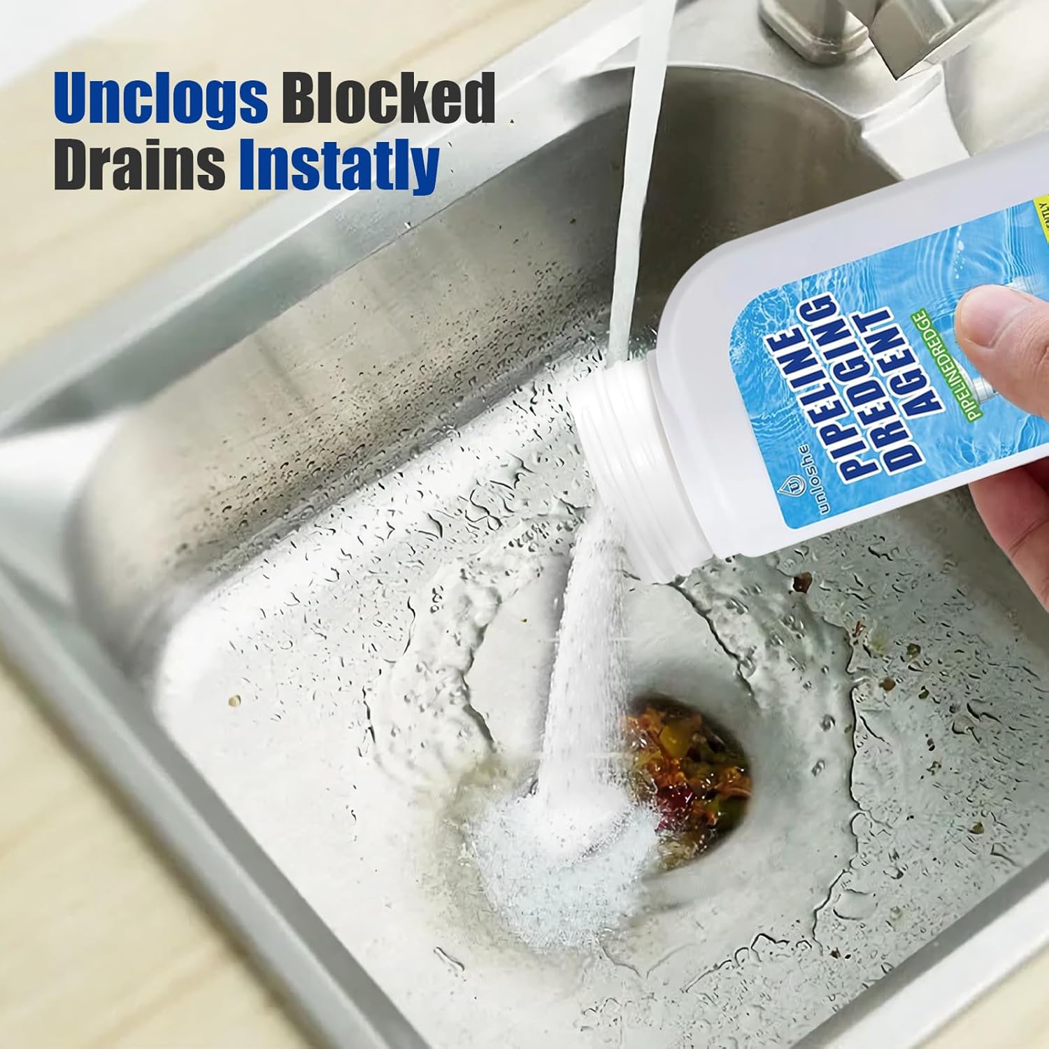 Pipeline Dredging Agent, Drain Clog Remover, Powerful Unclog Sink Drain Cleaner, for Kitchen Bathroom Sinks, Tubs Pipe Cleaning Tool (1PCS)