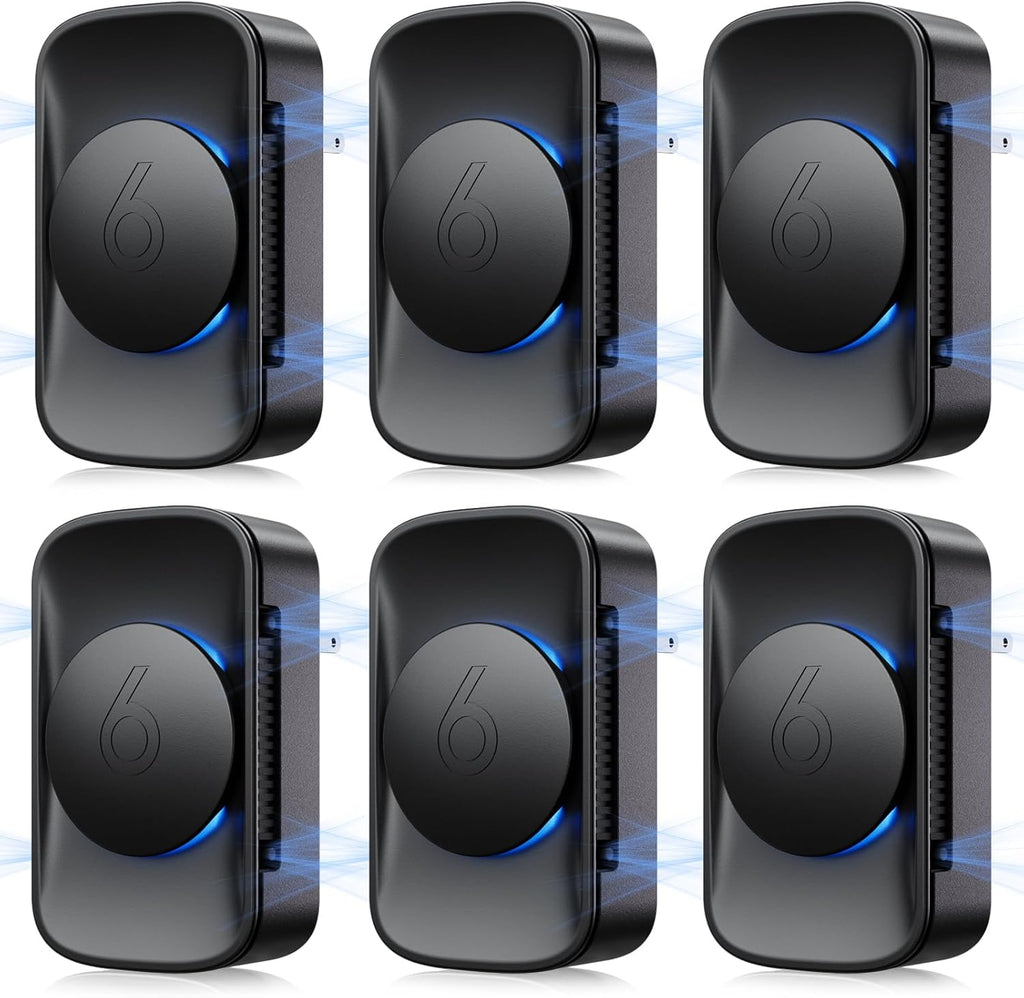 Plug-In air ionizer for Home (6 Pack),Negative Ion Air Quiet Air ionizer Freshener for familly, Bedroom,Office,Kitchen,Mini eliminator for Odor,Pets Air Cleaner 6 Pack