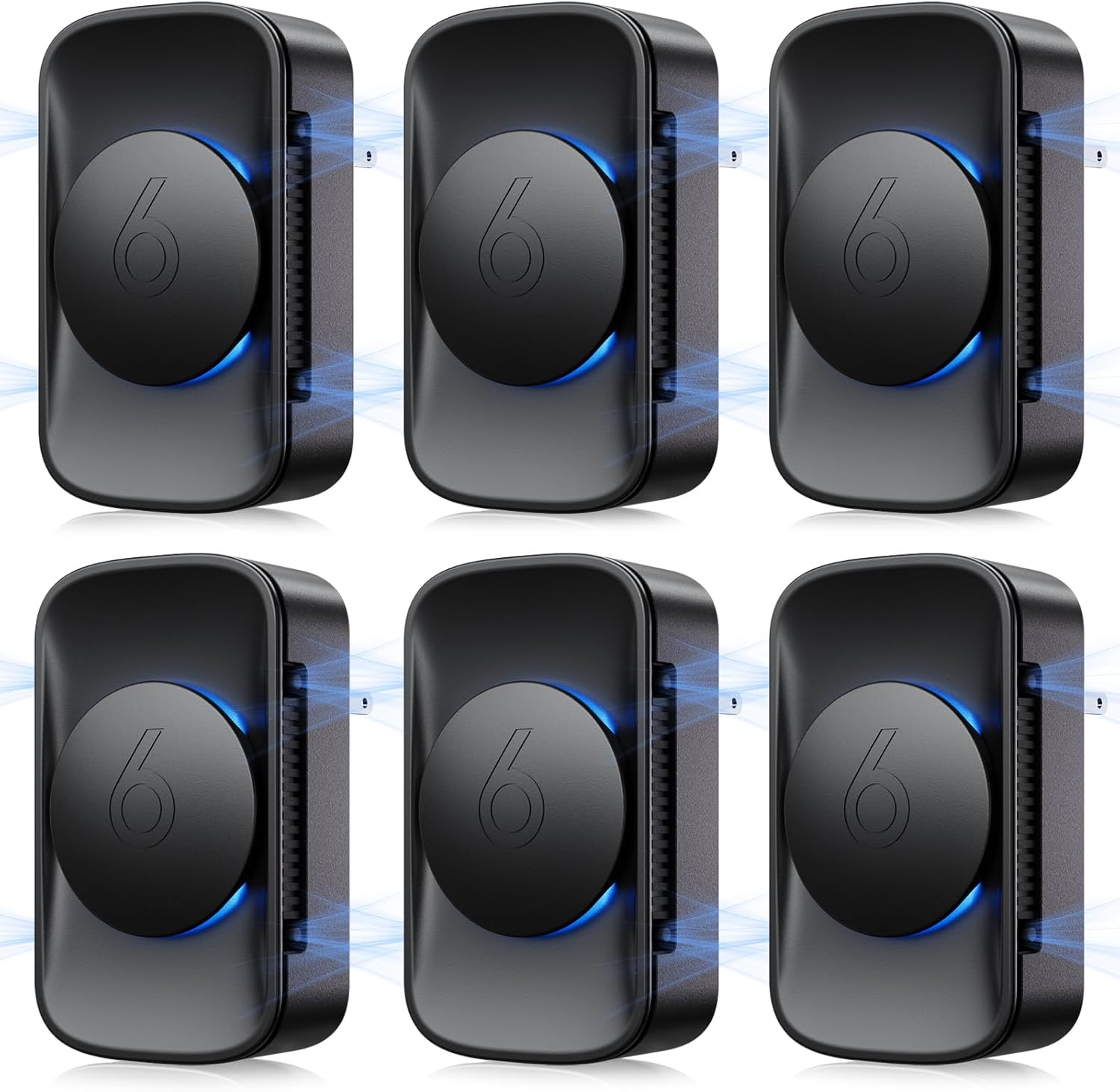 Plug-In air ionizer for Home (6 Pack),Negative Ion Air Quiet Air ionizer Freshener for familly, Bedroom,Office,Kitchen,Mini eliminator for Odor,Pets Air Cleaner 6 Pack