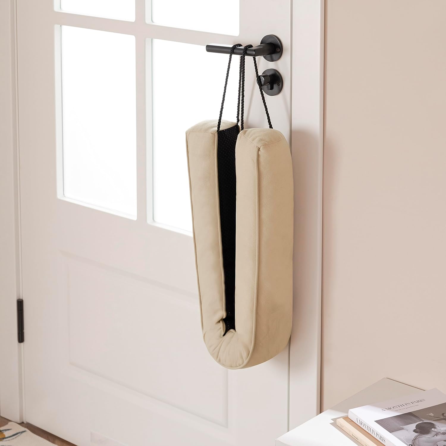 Sunolga 2-Pack 36" Door Draft Stopper Blocks Hot and Cold Air with Removable Washable Cover for Gaps Up to 3", All-Season Seal for Noise, Wind, Door Sweep for Bottom of Door, Home Essentials, Beige