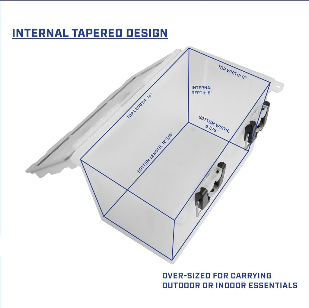 Sheffield 12763 XL Storage Bins With Lids, 2-Pack Stackable Storage Bins, Made in USA, Lockable and Water-Resistant Containers with Lids, Plastic Containers for Home, Classroom, and Dorm