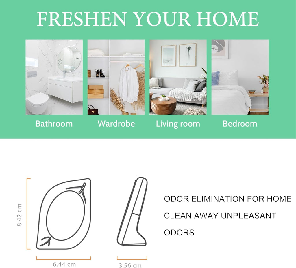 Air Freshener for Home, 4 Pack, Eucalyptus & Mint, Odor Eliminator for Small Area Closets Bathroom Pets Strong Odor, Up to 120 Days