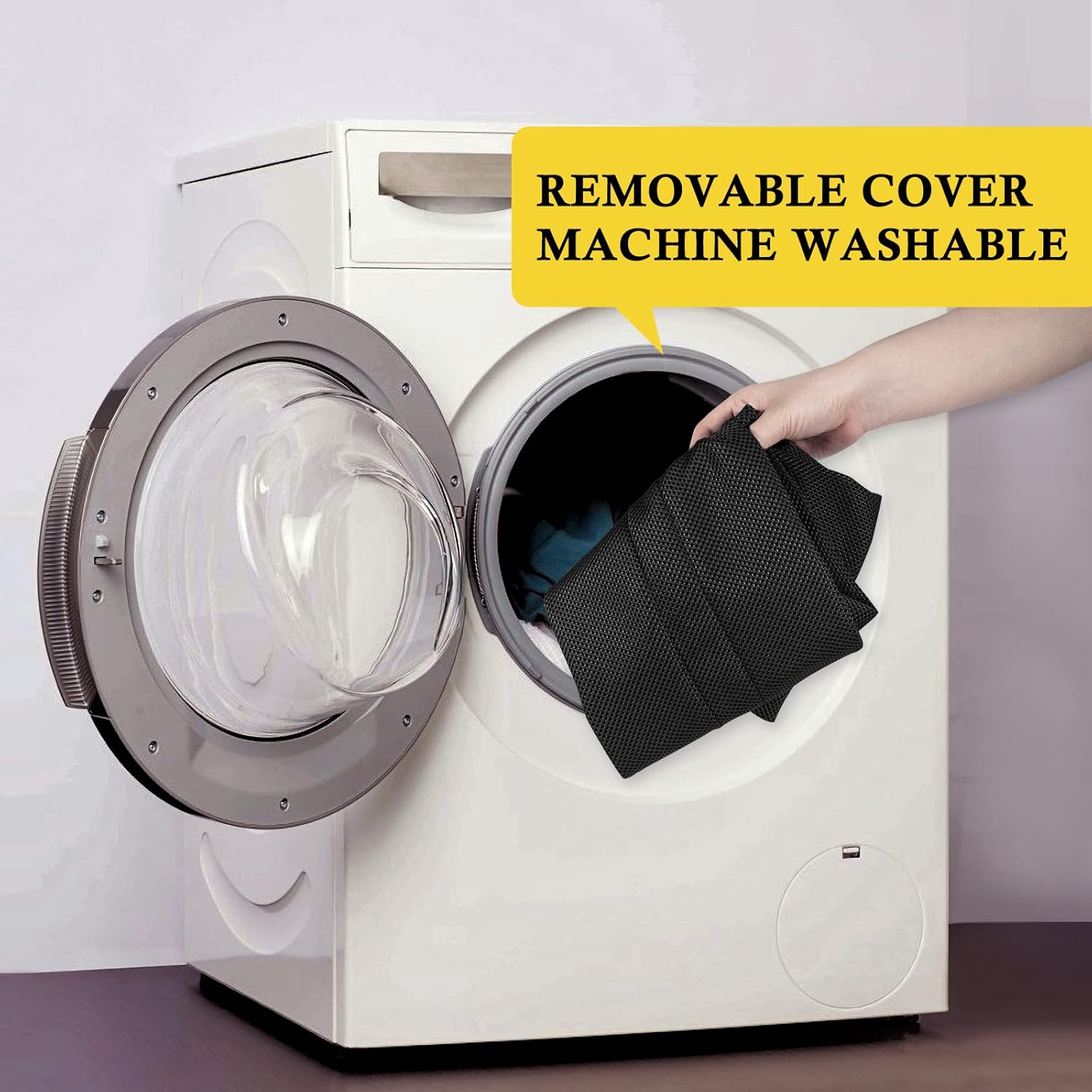 fowong Door Draft Stopper 30" to 36" Soundproofing Under Door Draft Blocker, Adjustable Noise Stopper Seal Large Gap, Black