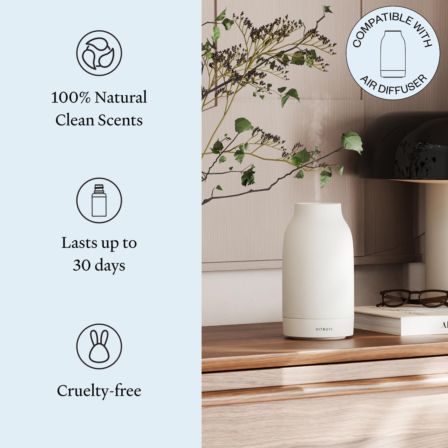 Forest Frost Scent Refill for Air Diffuser – Woodsy Blend with Fir, Cedarwood & Pine – Waterless Oil, 1 fl oz – Crisp, Fresh Aroma for Calm & Clarity