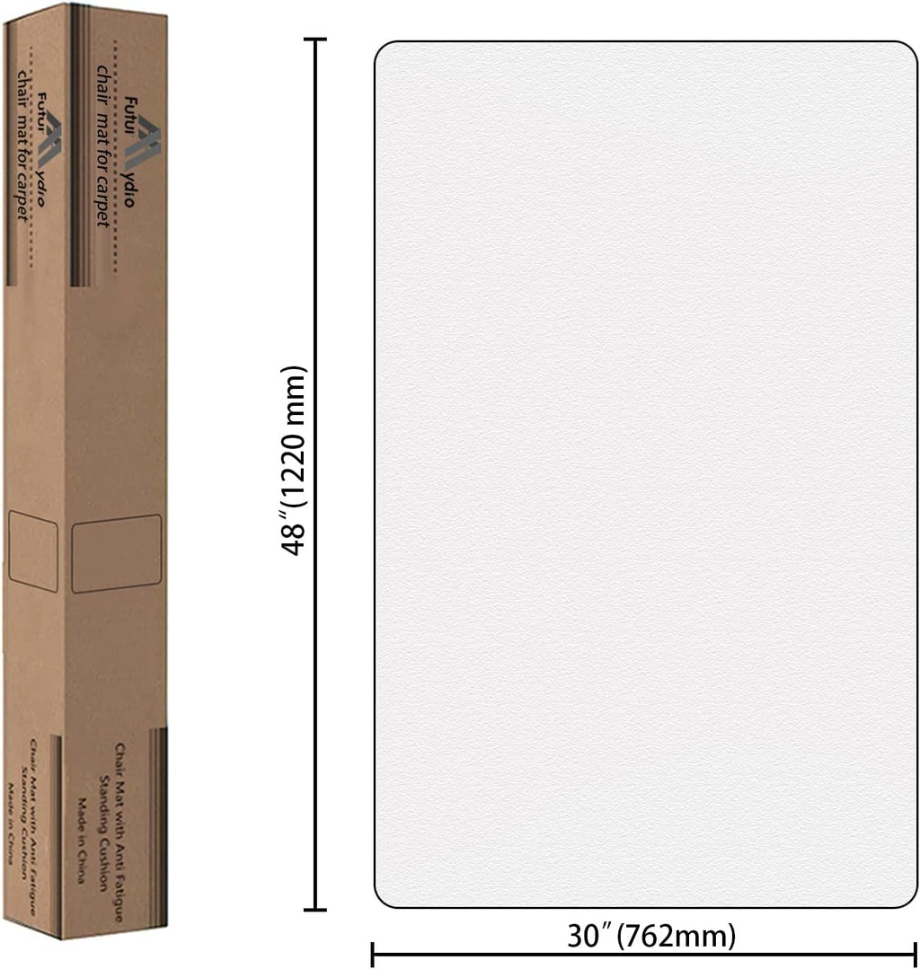 FuturHydro Chair Mat for Hardwood Floor, 30" x 48" Clear Anti-Slip Computer Desk Chair Floor Mat, Easy Glide, Transparent Mats for Office, Home and Gaming Floors (Rectangle)
