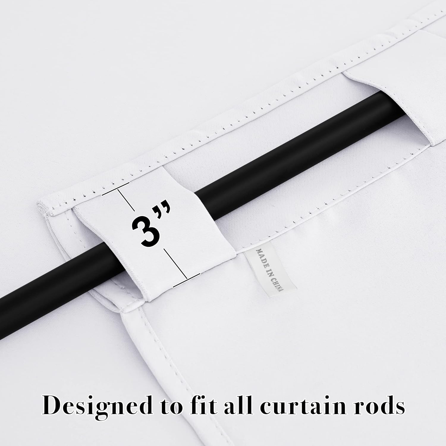 RYB HOME Half Blackout Curtains - Home Kitchen Door Window Treatment Drapes Back Tab Room Darkening Energy Saving for Kid's Room Hotel, 42 Wide x 54 Long, Pure White, 2 Pcs