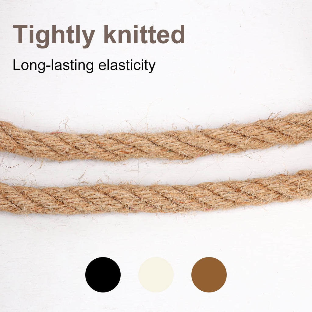 1/2 inch Hemp Rope, 164 Feet Twisted Manila Rope for Scratching Posts, Camping, Garden, Crafts, DIY Projects