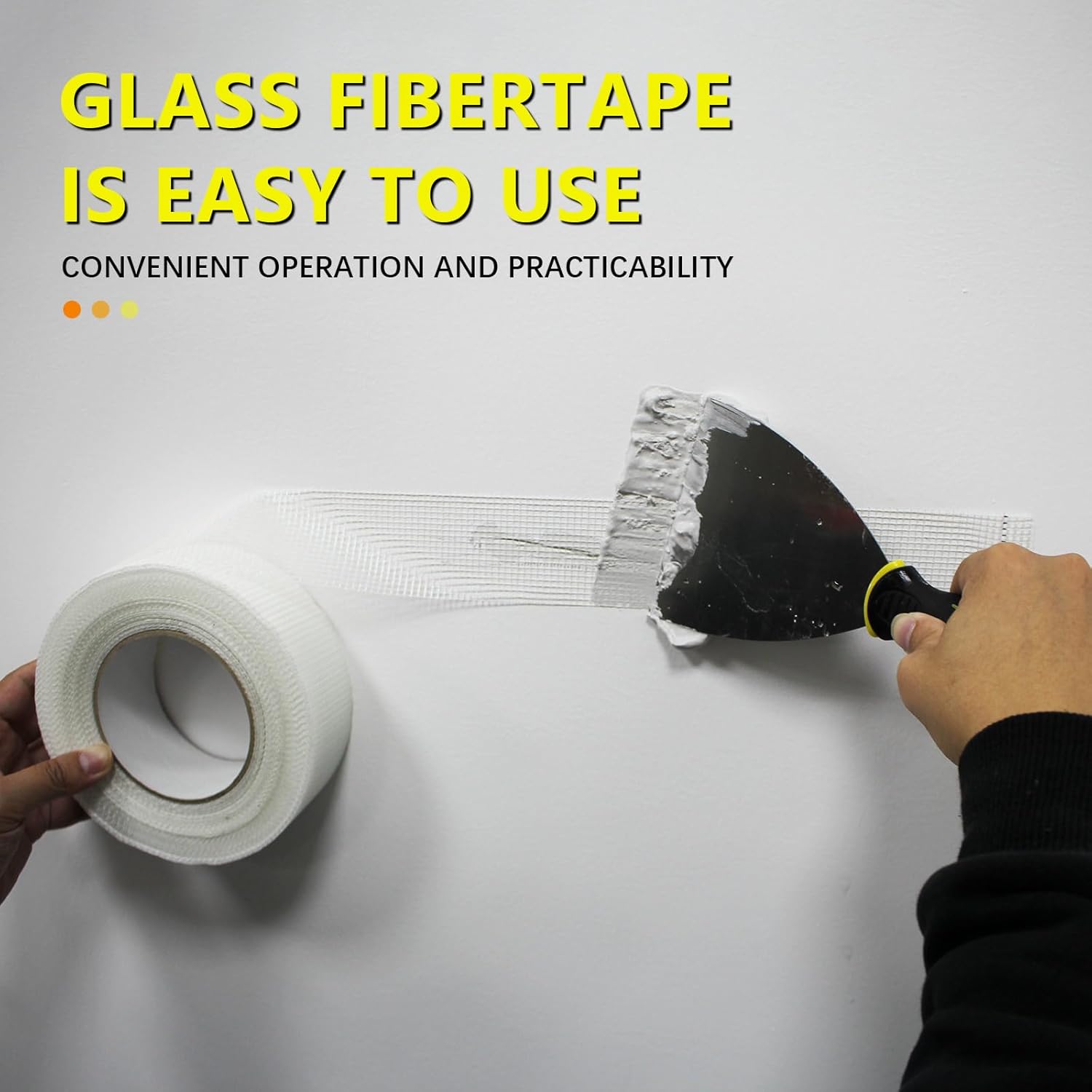 12" 100 Feet Drywall Joint Tape, Self-Adhesive Encrypted Fiberglass Drywall Repair Mesh Tape for Wall Cracks and Seam Patch