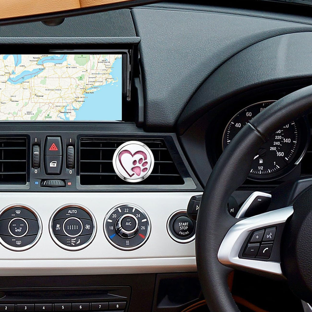 Love Dog Essential Oil Car Diffuser Vent Clips Air Freshener Car Accessories for Women Mother's Birthday Gifts with 10 Refill Pad