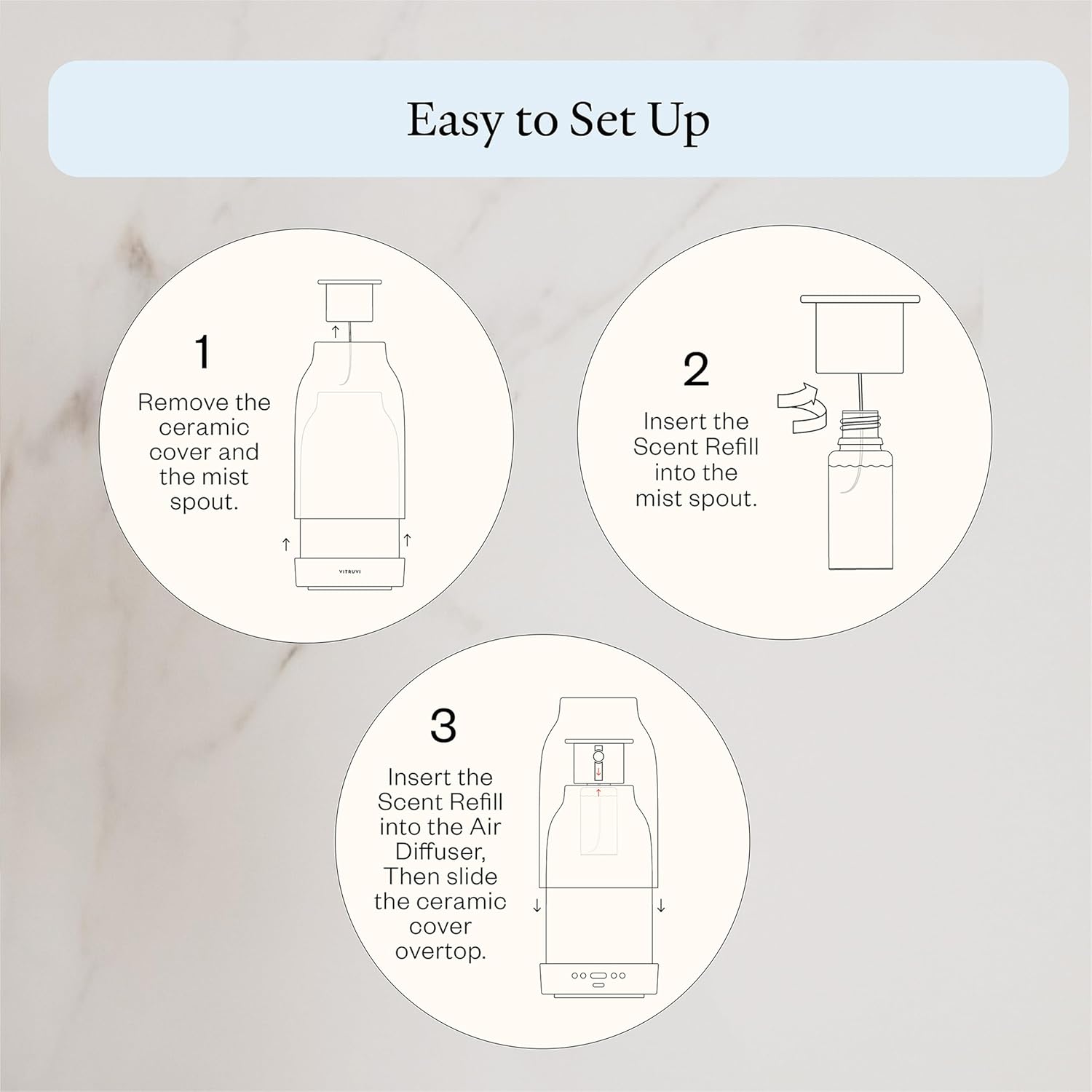 Vitruvi Sleep Scent Refill for Air Diffuser – Calming Essential Oil Blend for Bedtime – Waterless Diffusing Compatible Only with Vitruvi Air Waterless Diffuser | 01 Fl Oz. (Pack of 1)