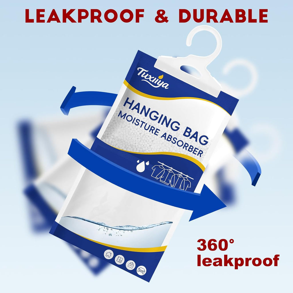 30 Pack Moisture Absorbers Packets,Hanging Closet Dehumidifier Bags,Humidity Packs, Desiccant,Moisture Absorbing Bags for Closet,Wardrobes,Bedrooms, Bathrooms(Net Wt. 230g/Pack)