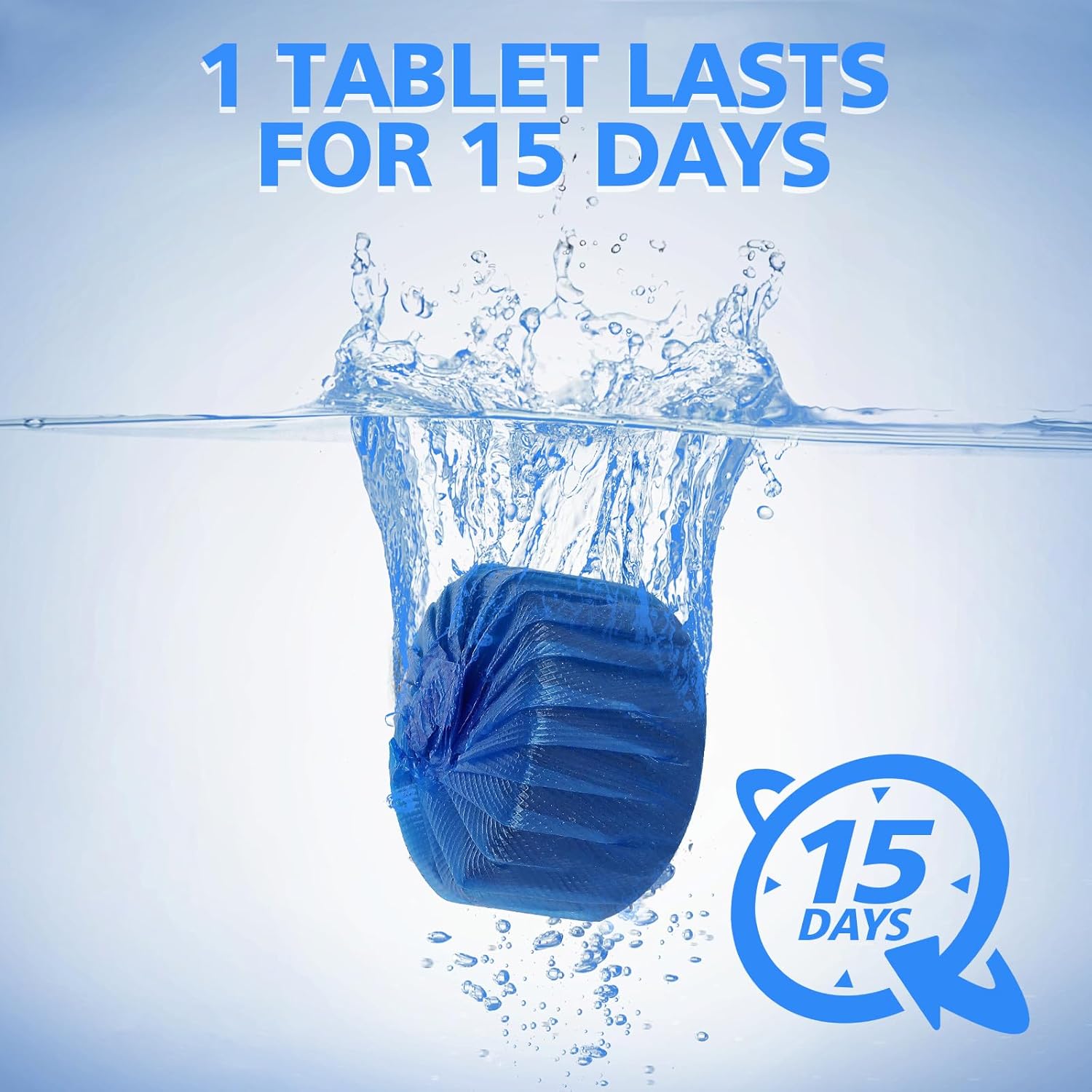 USKICH 40 Pack Toilet Bowl Cleaner Tablets,Blue Automatic Toilet Tank Cleaners, Long-Lasting Household Toilet Cleaners,Toilet flush Cleaning & Deodorizer
