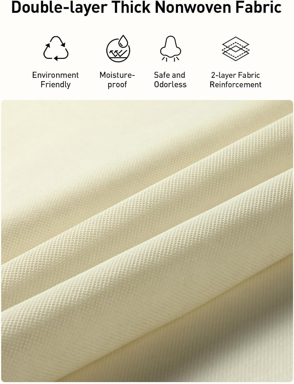 Yecaye 2 Pc Over the Door Organizer with 5 Bins 10 Side Pockets, 44lbs Load Hanging Bathroom and Bedroom Organizer, behind the Door Hanging Organizers for Nursery Newborn Baby Essential Stuff Beige