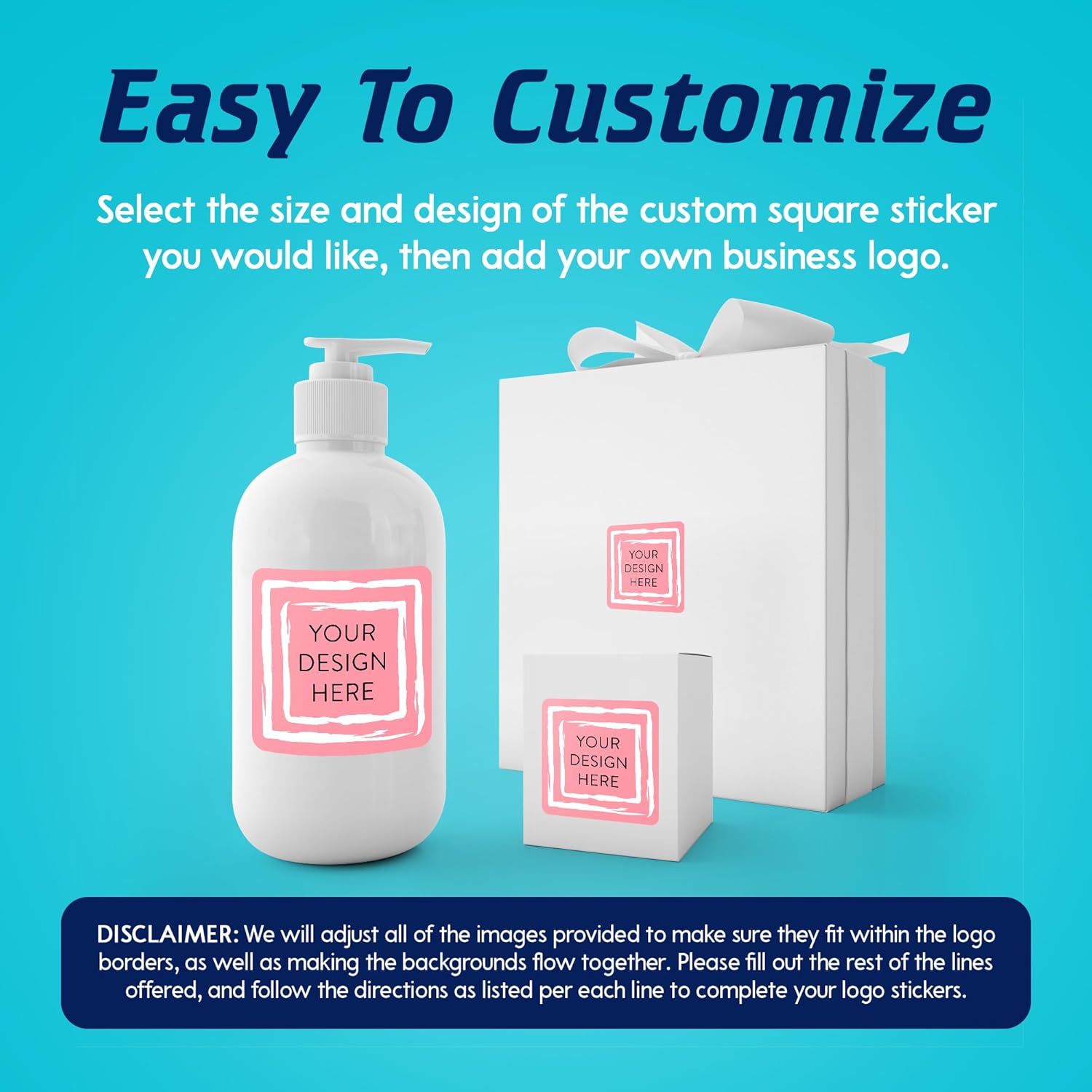 100 Custom Vinyl Stickers - Upload Your own Image, Text, Design, Logo - Personalized Logo Labels for Handmade, Packaging, Bottle, Jars, Candle, Brand Stickers (Mountain, 1.5x1.5 Square)
