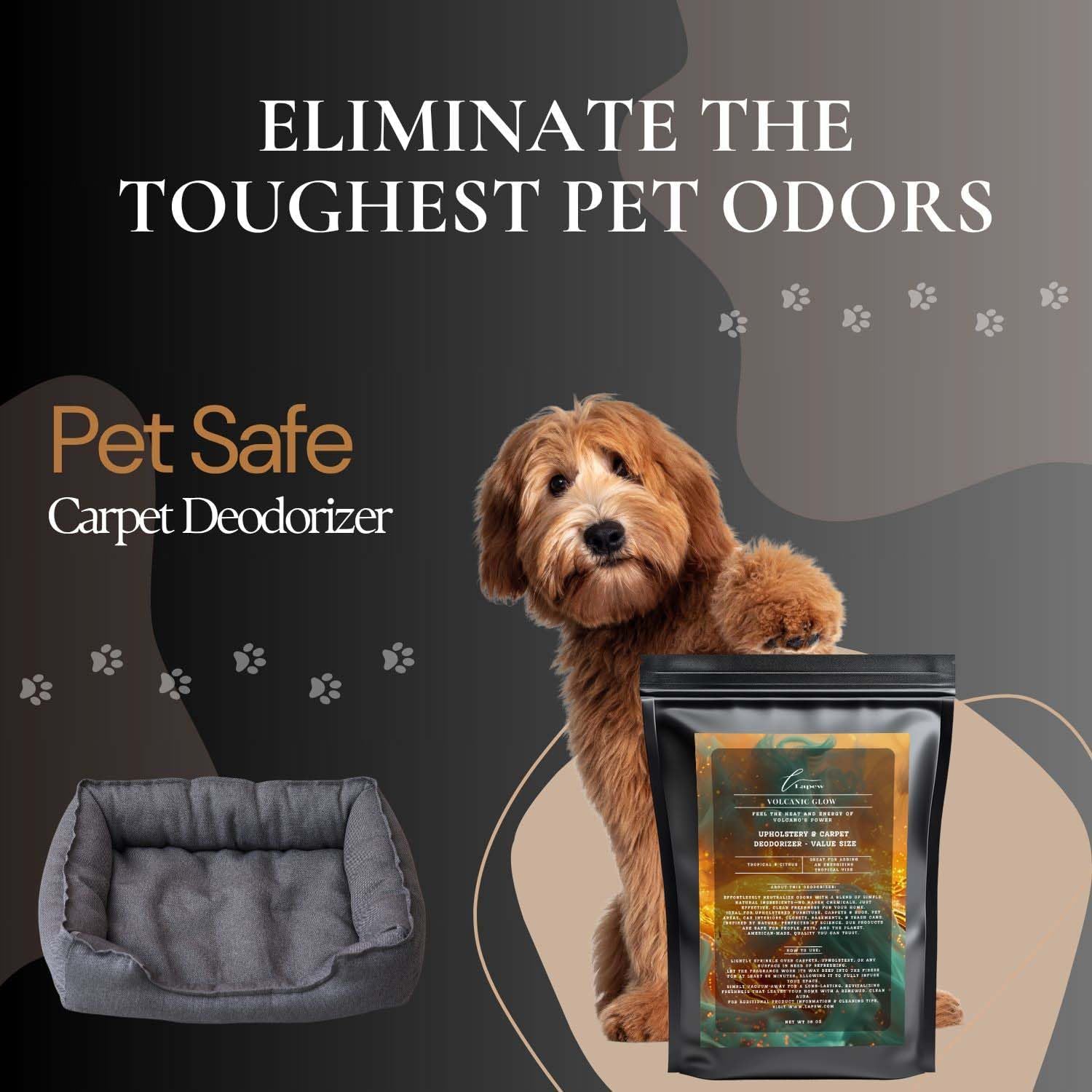 Volcanic Glow Carpet Freshener Powder Refill 36 oz | Powerful Odor Eliminator for Home | Upholstery Deodorizer | Carpet Deodorizer | Pet Urine | Cat Litter Box | Volcano Fragrance