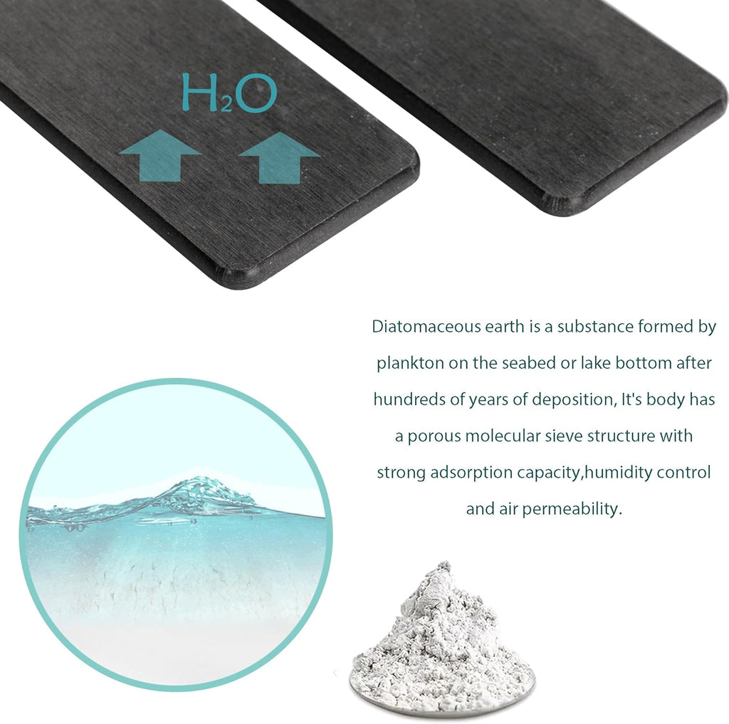 Set of 4 Water Absorbent Diatomite Coasters, Diatomaceous Earth Kitchen Soap Dish, Bathroom Trays, Water Absorbing Stone Used for Hand Soaps & Plants & Toiletries in The Modern Home