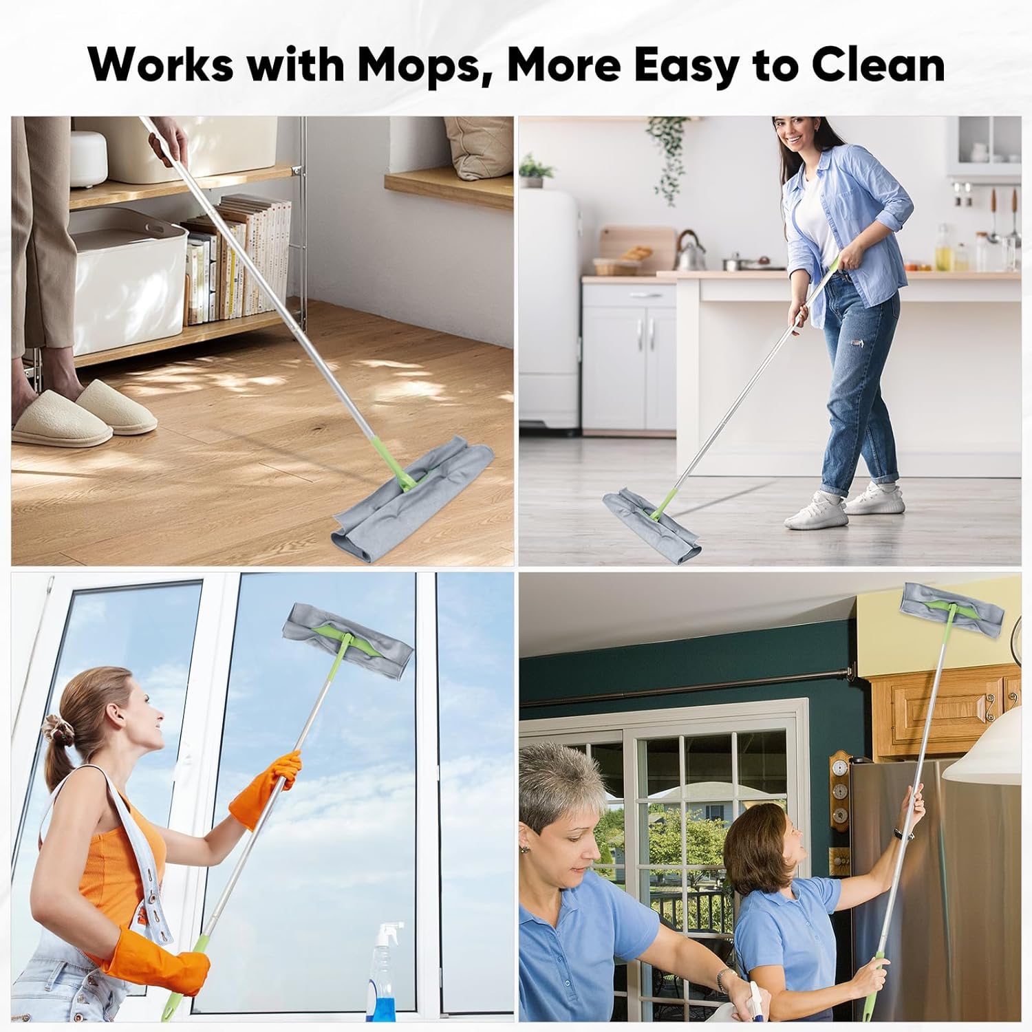 HOMEXCEL Microfiber Glass Cleaning Cloths 6 PK, Lint Free Streak Free, Reusable Microfiber Cleaning Cloth for Cleaning Windows, Glasses, Mirrors, Screens, Stainless Steel, and More, Grey-14”×16”