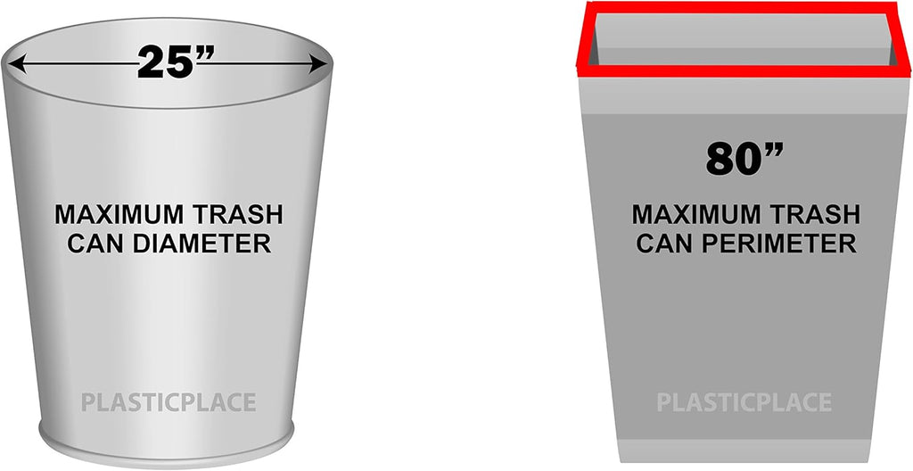 Plasticplace 40-45 Gallon Trash Bags │ 1.5 Mil │ Orange Heavy Duty Garbage Can Liners │ 40” x 46” (100 Count)