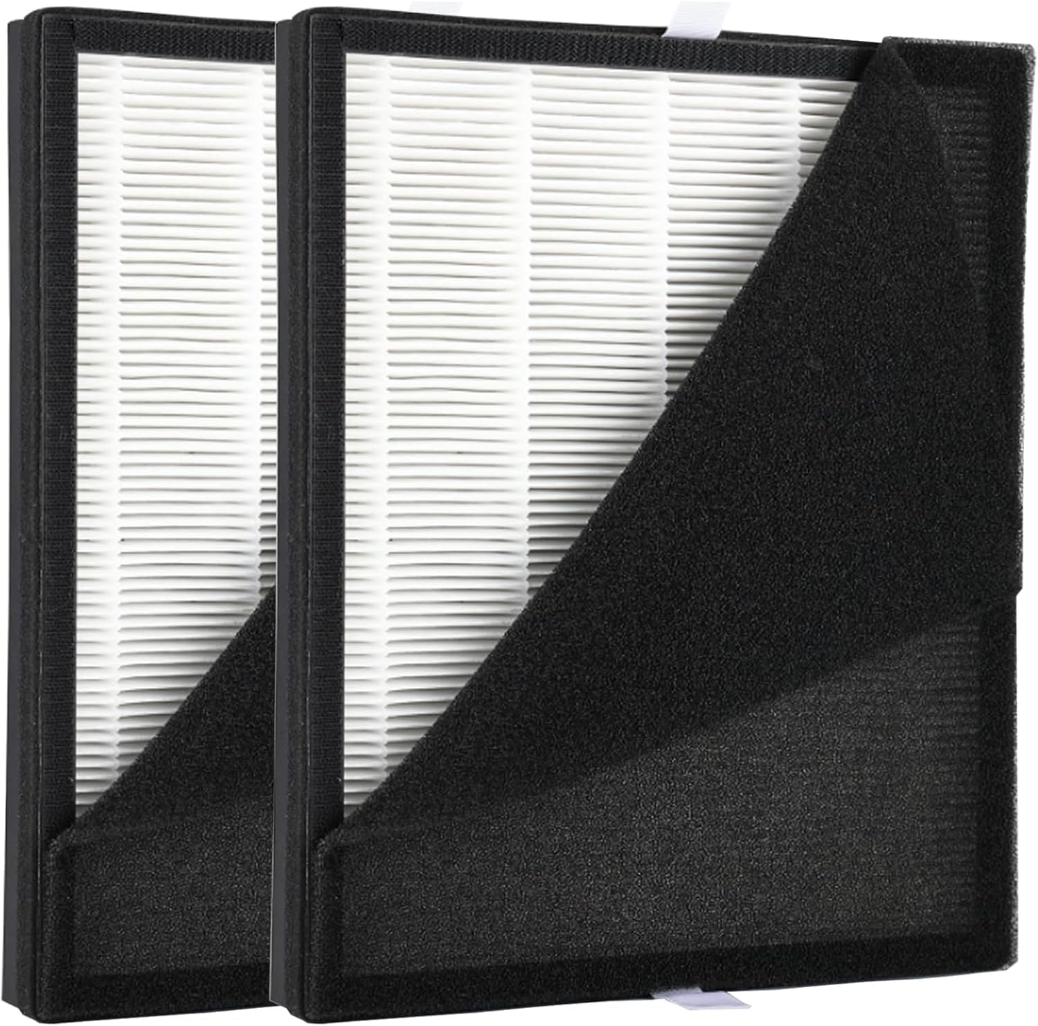 2 Packs KJ190L Replacement Filter with Washable Filter Compatible with MOOKA® H13 HEPA Filter Pet Air Purifier, Upgraded Activated Carbon Filter,Removes pet Hair Odors