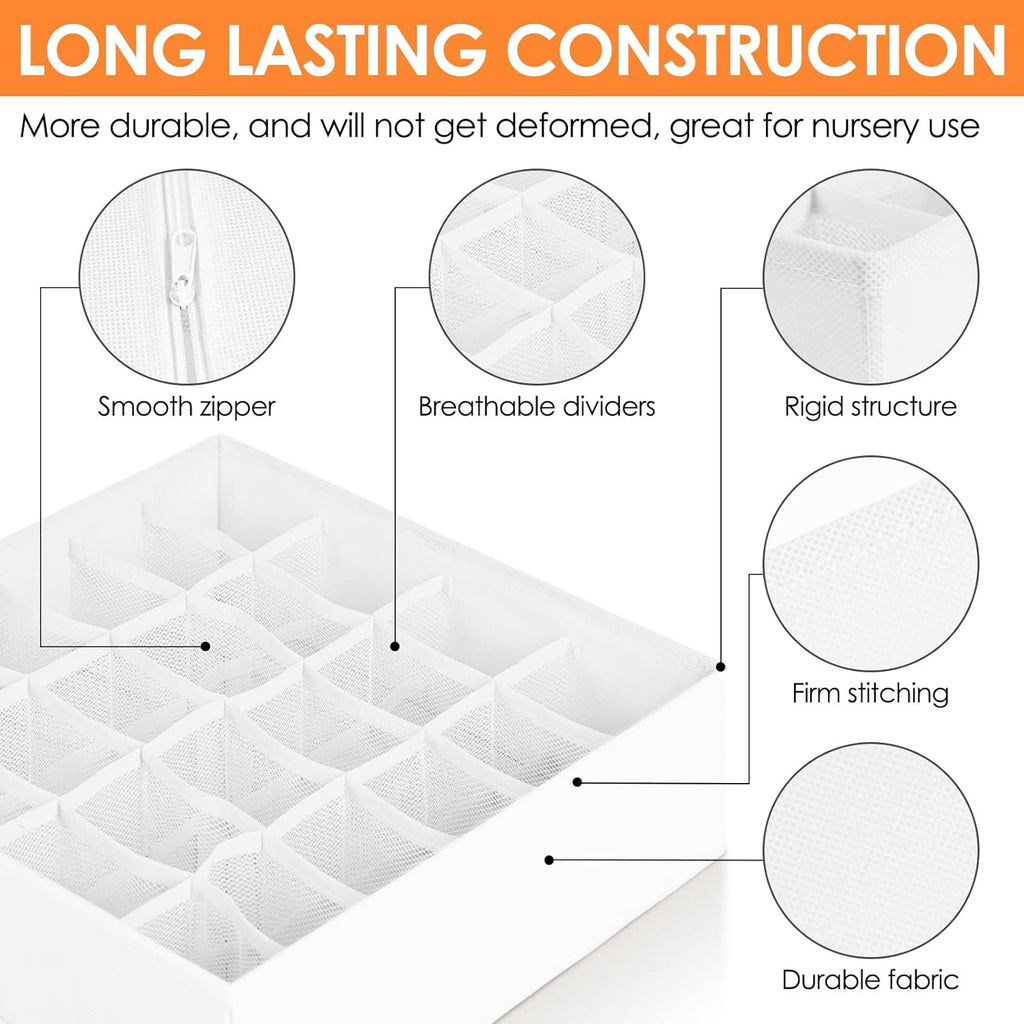 12 Pack Drawer Organizers for Clothing, 116 Large Compartments Fabric Dresser Closet Organizers and Storage Bins for Baby Clothing, Women Men Underwear Socks, Bra, Ties, College Dorm Room Essentials