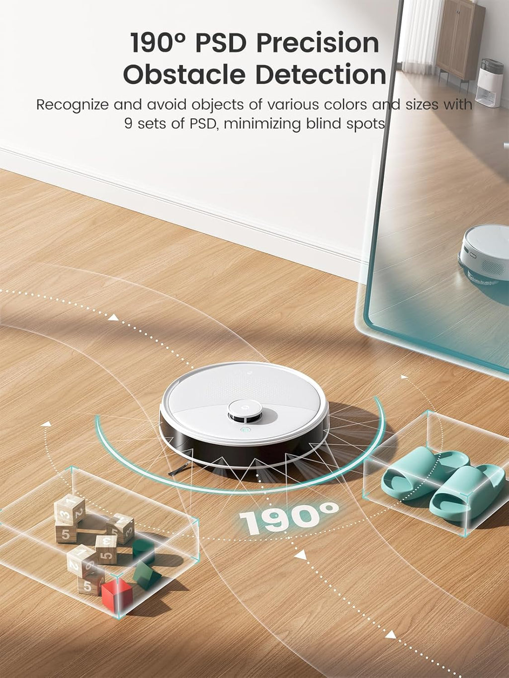 Lefant LiDAR Robot Vacuum and Mop, All-in-One Dock,56-Day Self-Emptying, 190° PSD Obstacle Avoidance, Customized Cleaning, 12000Pa Strong Suction, 220 Min Runtime, WiFi/Alexa/APP/iWatch, M3