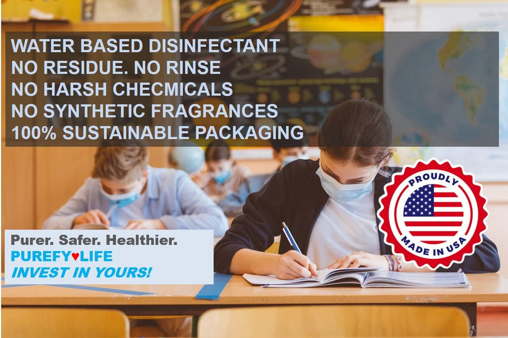 Purefypro Disinfectant Spray (500ml, 2pk) Purefypro Disinfectant Spray (1.7oz, 6 Pack) - No Rinse. No Residue. Kills 99.9999% Norovirus, Flu Virus, and Fungi, Drug Resistant Germs.