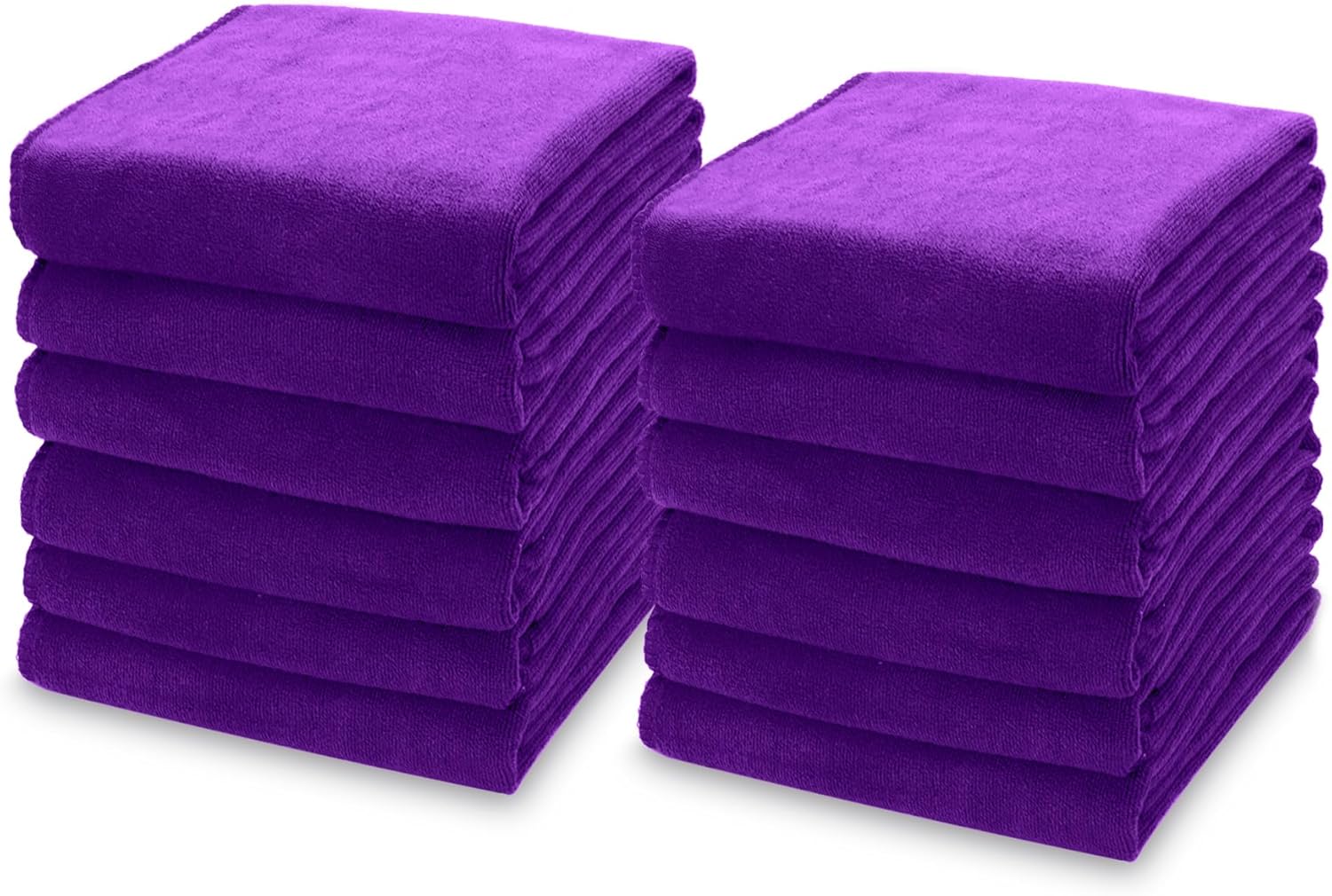 kimteny 13x28 Inches Kitchen Cloth Dish Towels, 400 GSM Premium Dishcloths, Super Absorbent Coral Velvet Microfiber Cleaning Cloths, Fast Drying Rags for Washing Dishes (12 Pack, Purple)