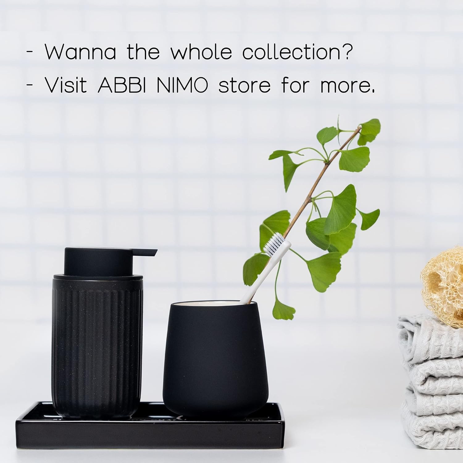 Black Ceramic Foaming Soap Dispenser, Speckled Rippled 12 oz Bottle with Black Silicone Pump, Foam Dispenser for Kitchen or Bathroom, Speckled Black