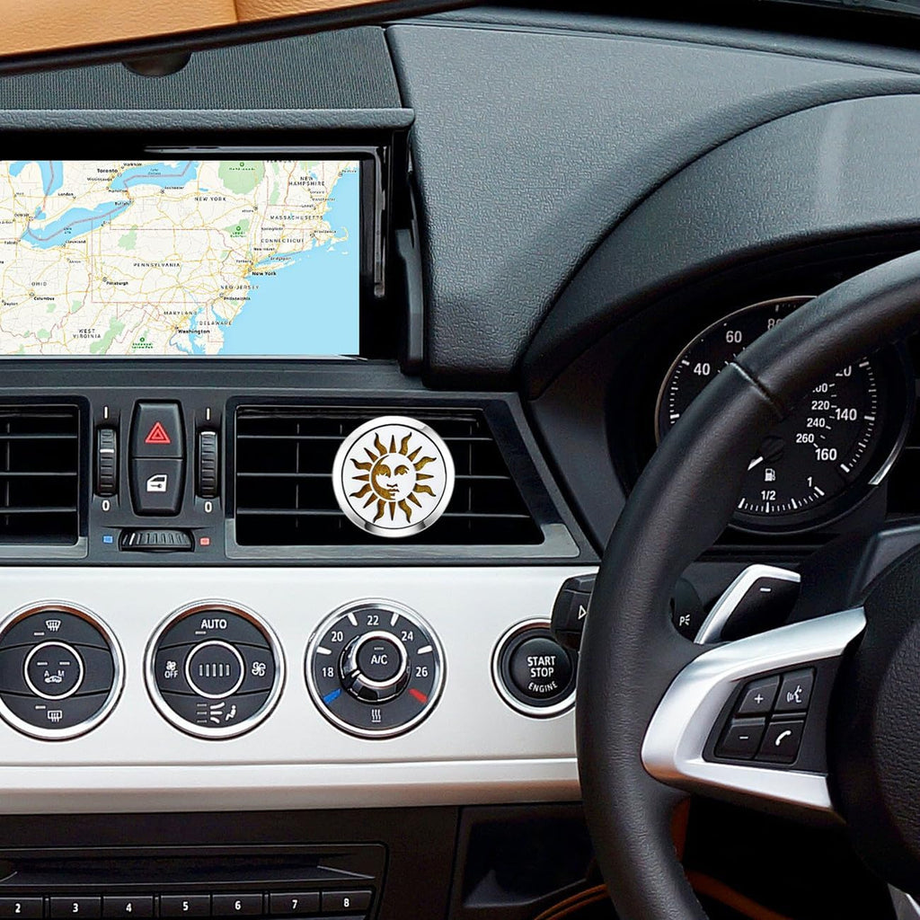 Sun Face Car Diffuser Vent Clip Aromatherapy Essential Oil Car Diffuser Vent Clips Air Freshener Car Accessories Mother's Birthday Gifts