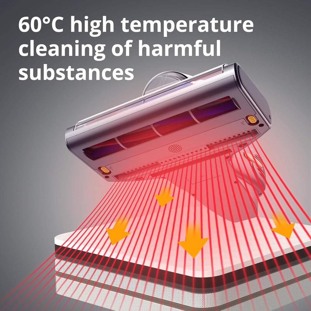 Jimmy BX7 Pro Mattress Vacuum Cleaner, Bed Vacuum Cleaner with UV-C & Ultrasonic & 5s Quick Heating, 16Kpa Suction 480W Handheld Vacuums for Dust & Pet Hair with HEPA(Gray, Corded)