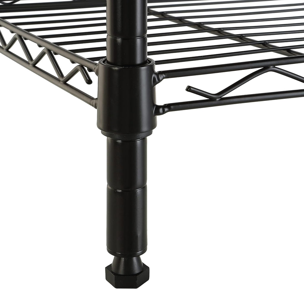 Amazon Basics 5-Shelf Tower Adjustable Storage Shelving Unit, Black, 16 D x 16 W x 54 H in