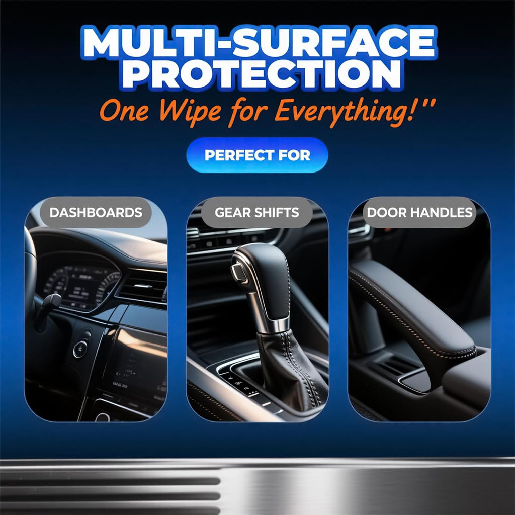 Car Interior Cleaning Wipes, All-Purpose Cleaning Wipes, Cleaning Wipe for Interior Auto Detailing, Multi-Purpose Automotive Wipes for Leather, Dashboard, Steering Wheel, Sofa, etc. 3packs.(60PCS)